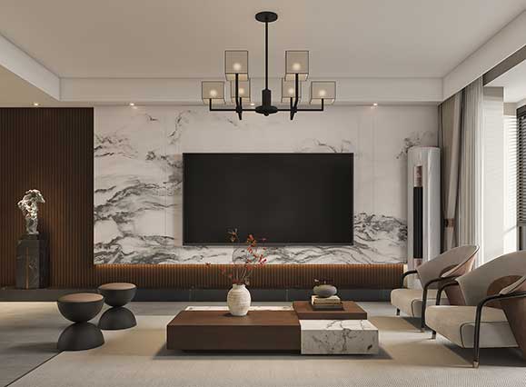 太陽(yáng)城180平新中式風(fēng)格裝修效果圖