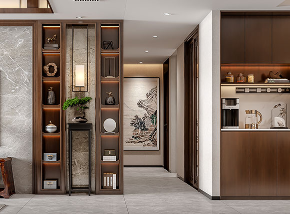 濱河御府156平新中式風(fēng)格裝修效果圖