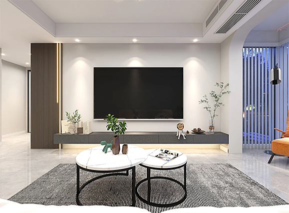 瑞秀苑80平現(xiàn)代奶油風(fēng)格兩居室裝修效果圖