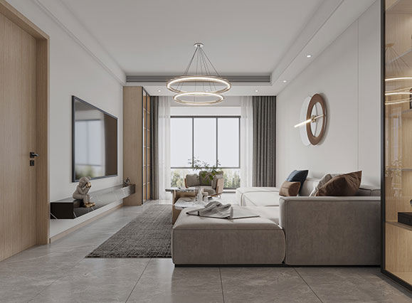 中原宸院123平現(xiàn)代簡(jiǎn)約風(fēng)格三居室裝修效果圖