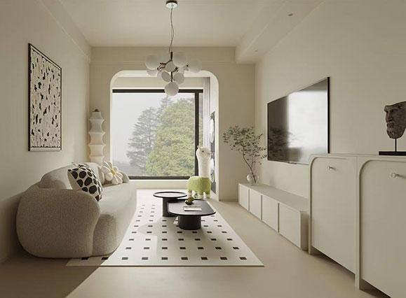 九鼎華府89平現(xiàn)代簡約風格三居室裝修效果圖