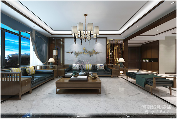 天津鑫苑逸品香山150平三室兩廳新中式風格裝修效果圖