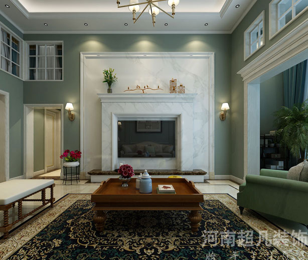 天津星聯(lián)灣140平三室兩廳歐式風(fēng)格裝修效果圖