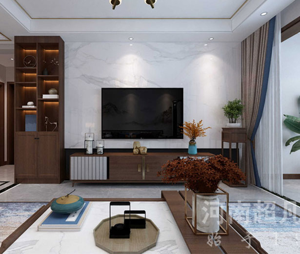 天津鑫苑名城160平新中式風格裝修VR全景圖