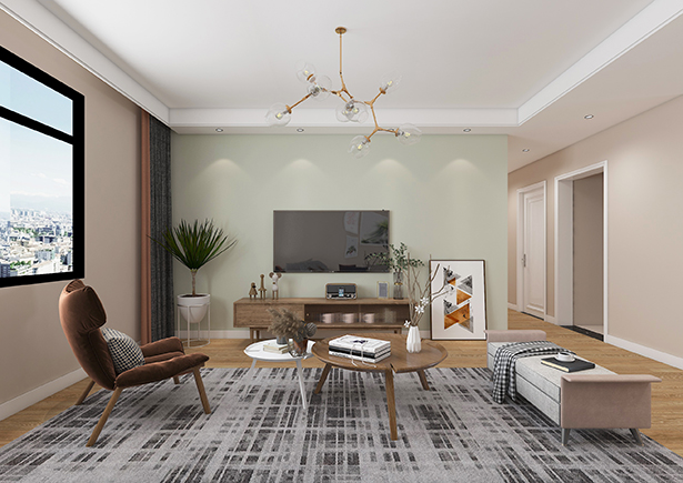 天驕華庭140平現(xiàn)代風格四居室裝修效果圖