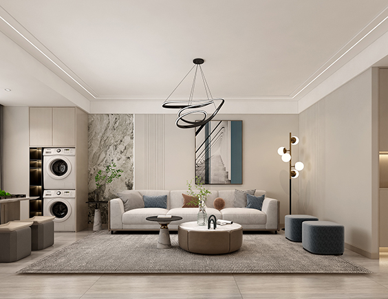 正商智慧城170平現(xiàn)代極簡風格裝修效果圖