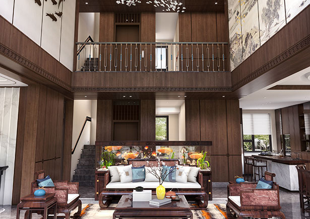 棠頌別院600平獨棟庭院別墅裝修效果圖