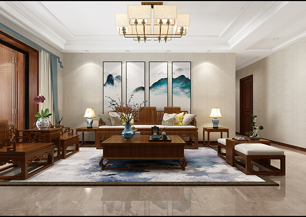 祥云和苑170平簡(jiǎn)中風(fēng)格裝修效果圖