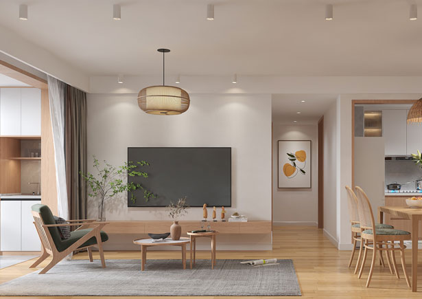 橄欖城柏林印象99平原木風(fēng)格裝修效果圖