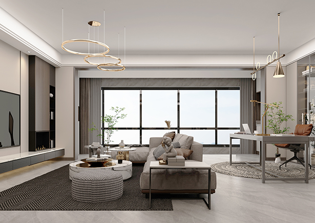 景粼玖序130平現(xiàn)代簡(jiǎn)約風(fēng)格裝修效果圖