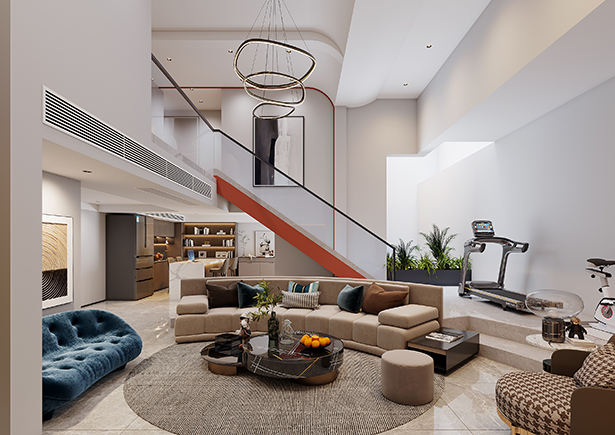 新城郡望府260平現(xiàn)代簡約風格裝修效果圖