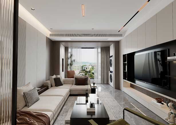 永威西郡143平現(xiàn)代簡約風格裝修VR全景圖