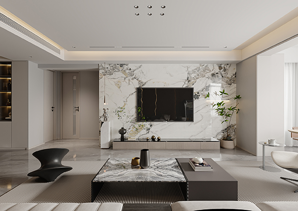 銀基王朝160平輕奢風(fēng)格裝修效果圖